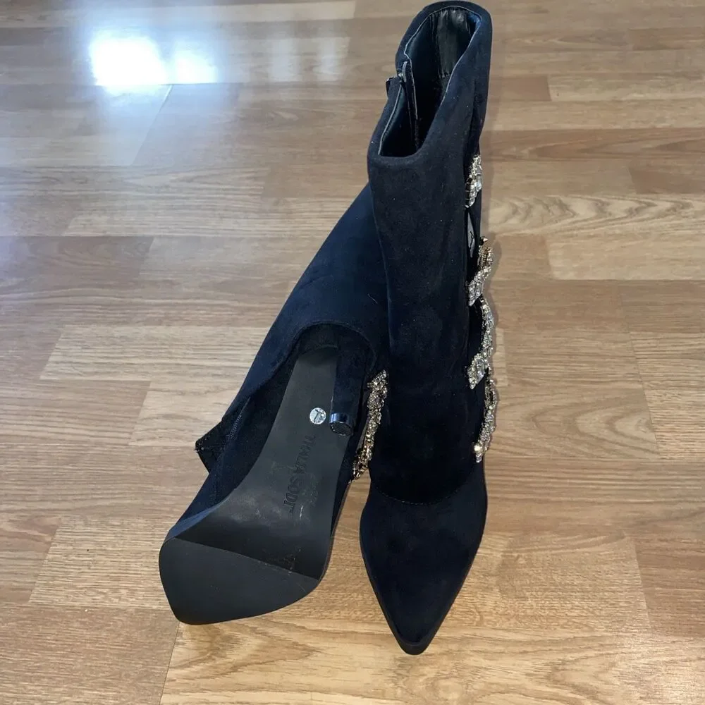 Thalia Sodi Nami Pointed-Toe Rhinestone Embellished Boots NEW Size 7M - Picture 10 of 15